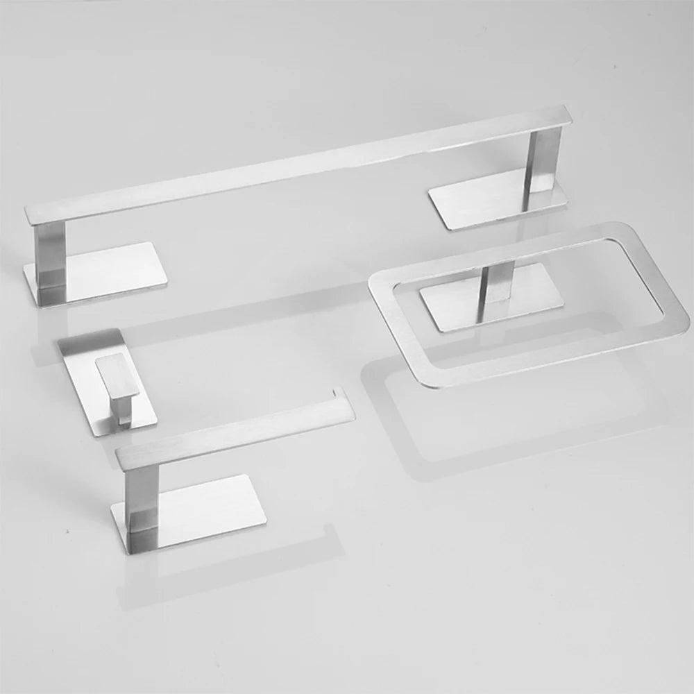 Matte Black Bathroom Accessories Set - Wall Mounted