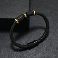 Men Genuine Leather Bracelet Magentic Attachment