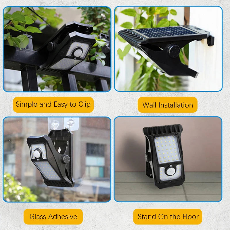 Solar Clip-On LED Outdoor Lights with Smart Sensor