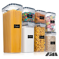 BPA-Free Airtight Food Storage Containers with Labels – Leakproof, Set of 7