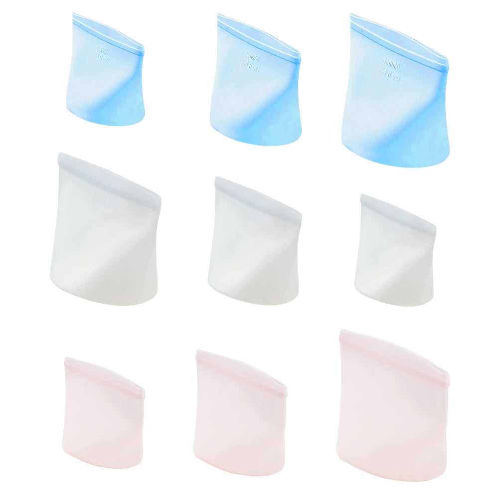Silicone Food Storage Bags - Leakproof Containers - Reusable - Fresh-keeping