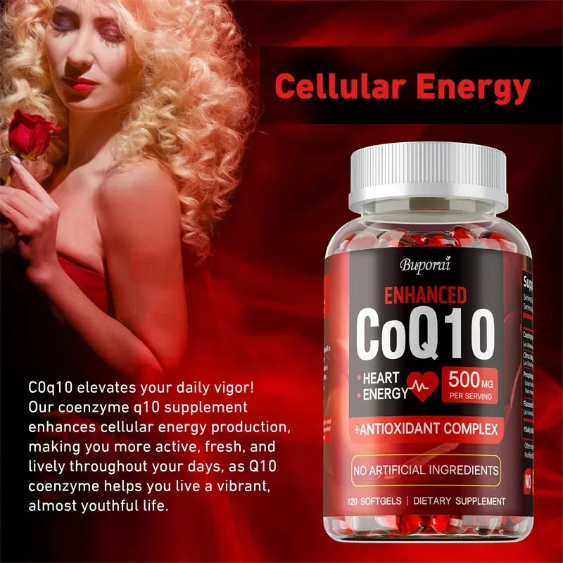 CoQ10 Supplement - Heart Health, Energy & Immune Support