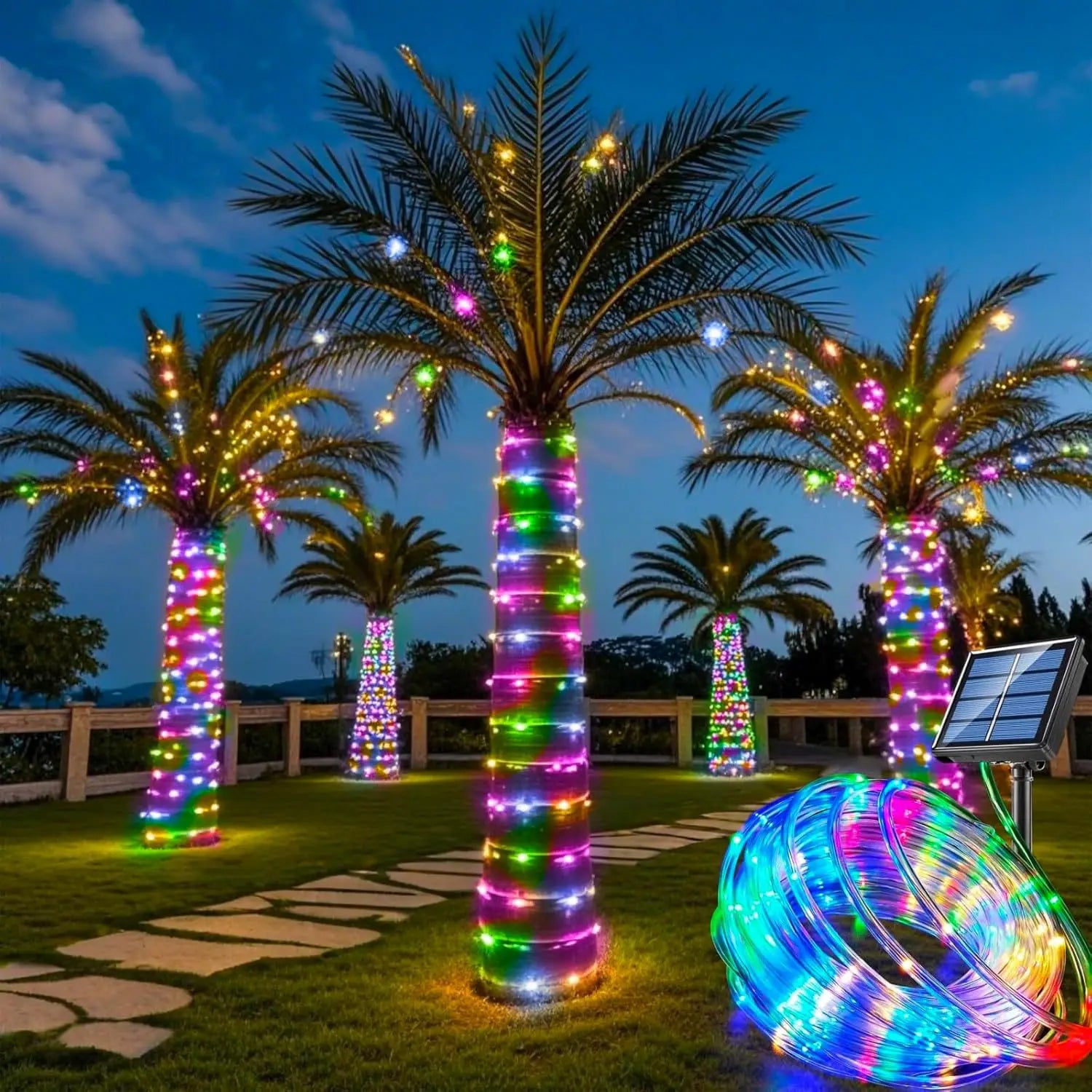 Waterproof Outdoor Solar LED String Lights