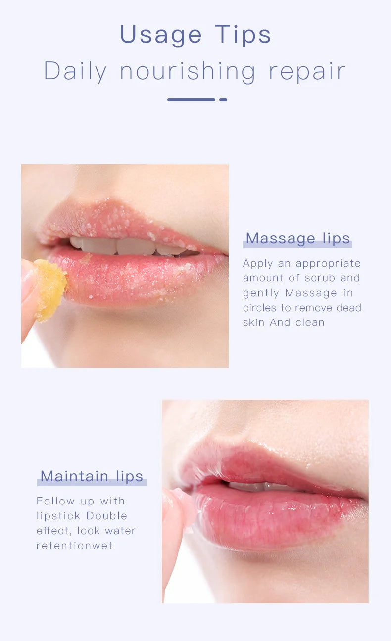 Lips Scrub, Exfoliating, Gentle Moisturizing - Lip Stick Brush