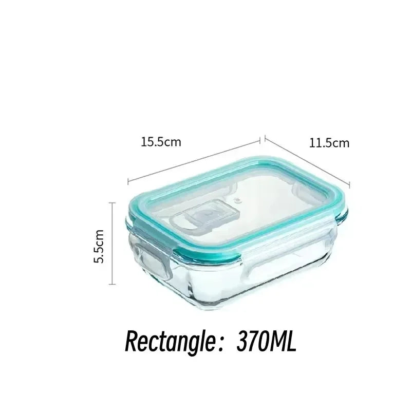 Glass Bento Lunch Box Food Containers – Leakproof & Microwave Safe