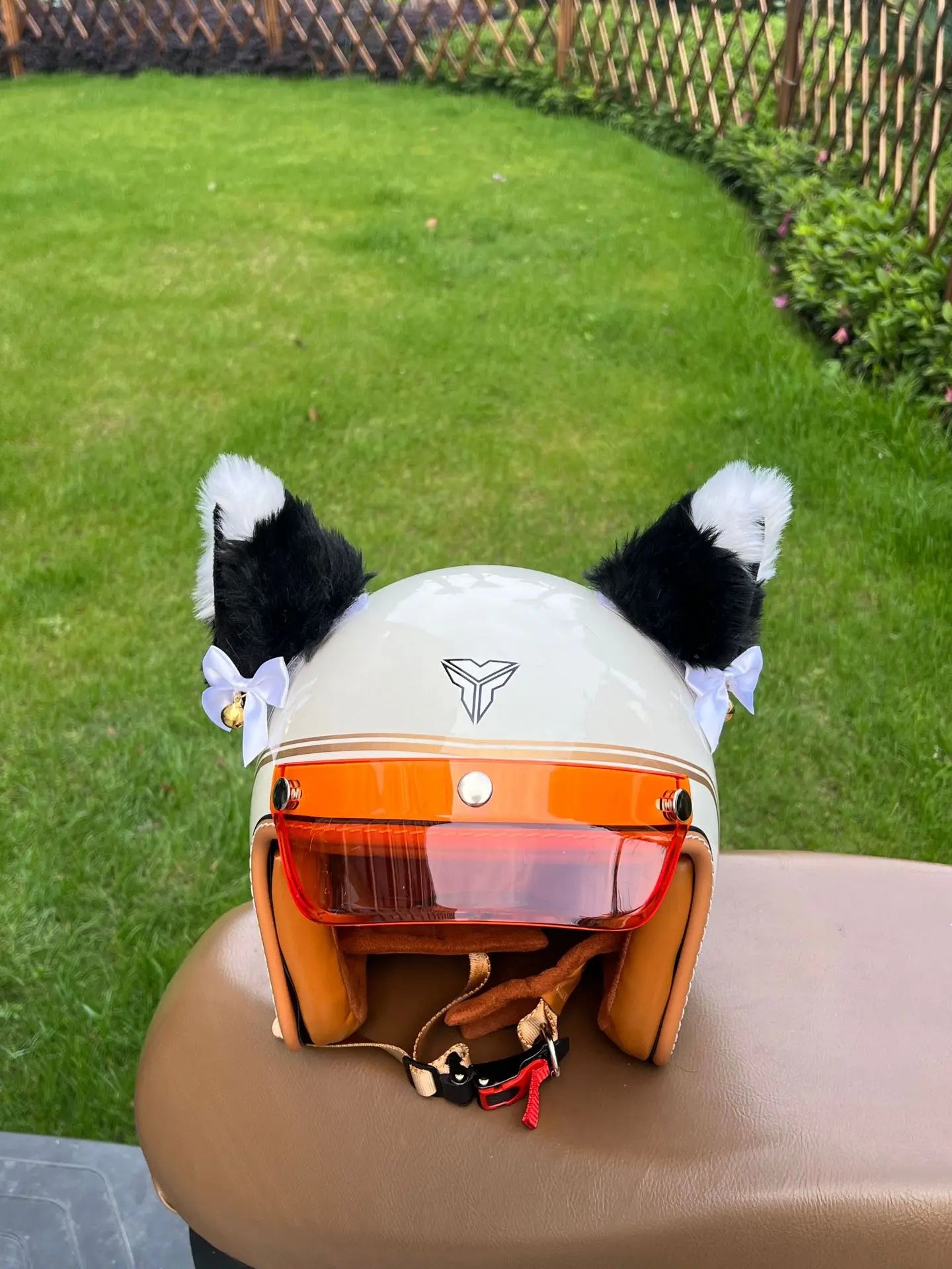Cat Ears Helmet Decoration - Motorcycle & Ski Helmet Accessory for Men & Women