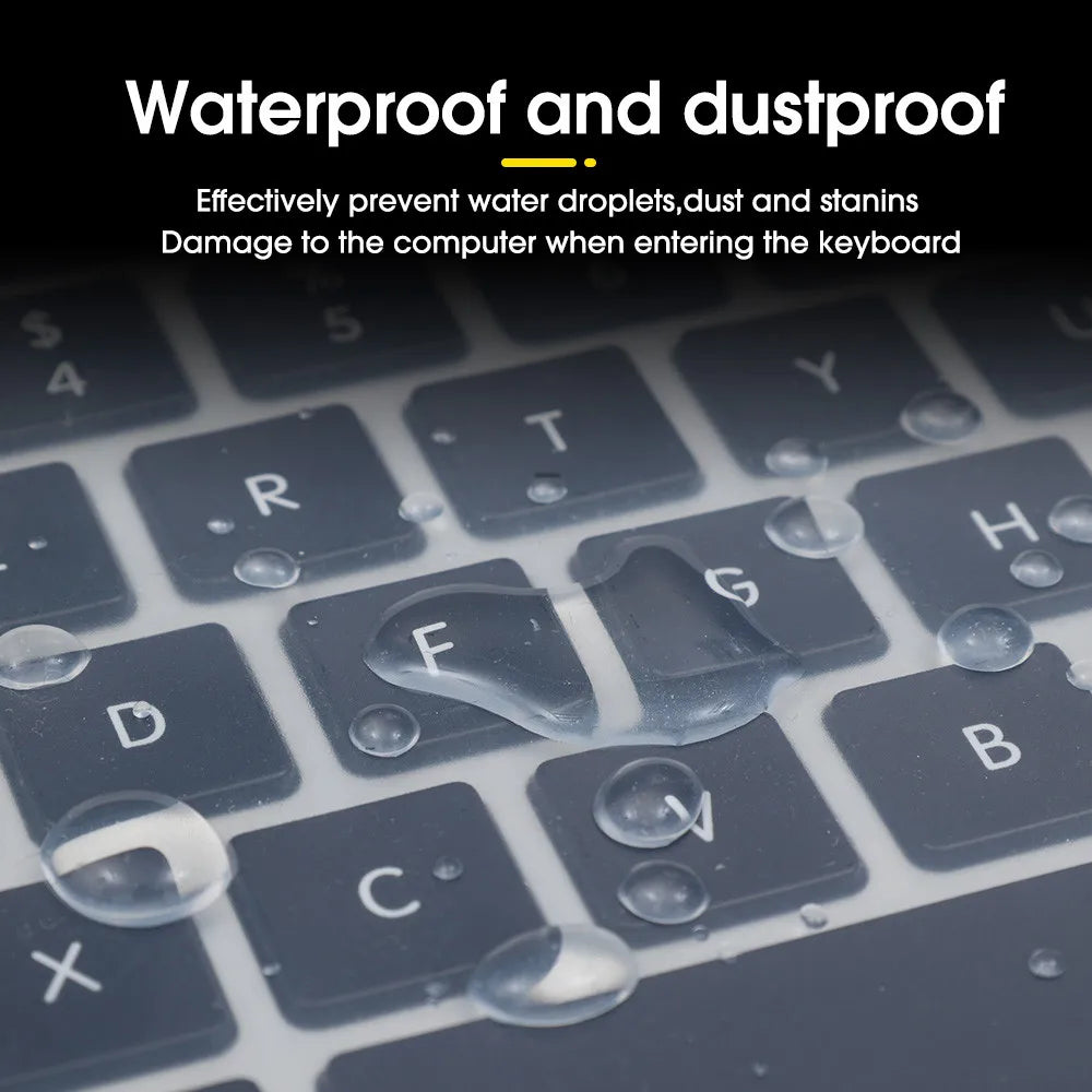 Universal Laptop Keyboard Silicone Cover – Dustproof & Waterproof, 13–17 Inch