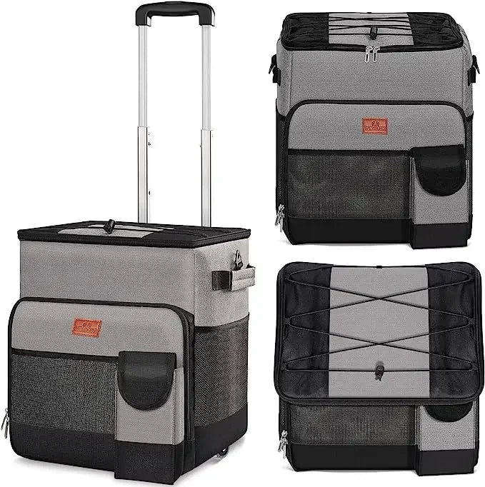 Rolling Cooler with Removable Wheels & Handle