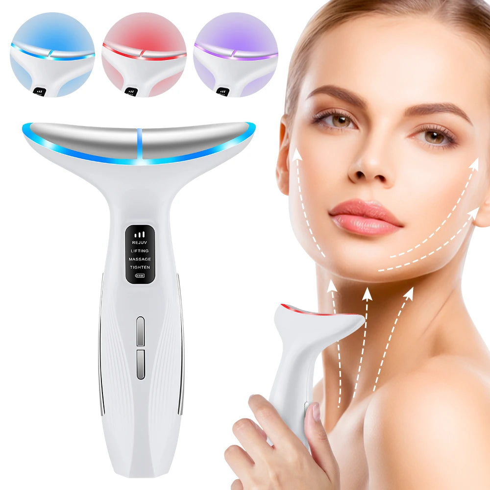 Microcurrent Neck Beauty Device - 3 Massage Modes for Skin Tightening