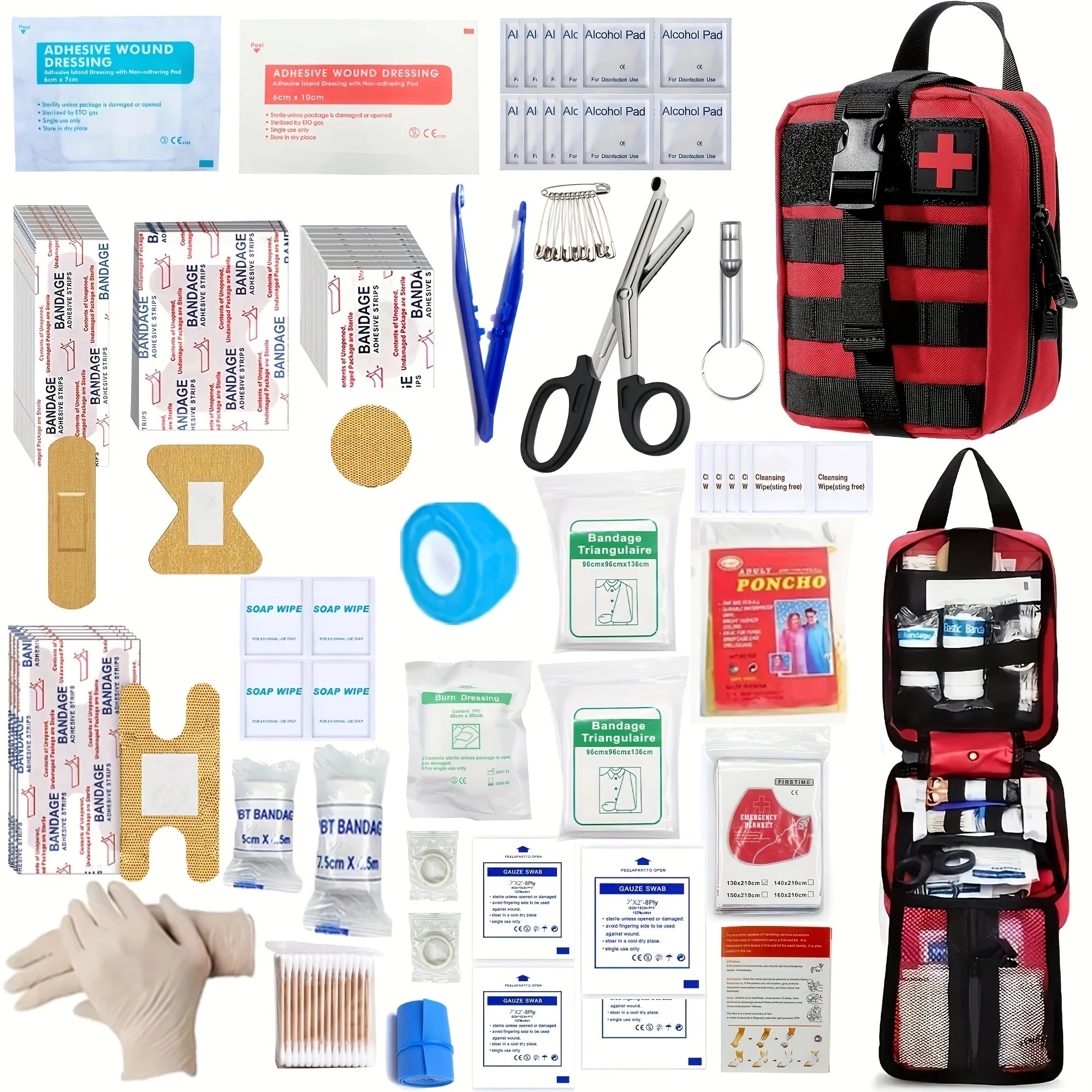 205-Piece Universal First Aid Kit - Home, Travel & Outdoor