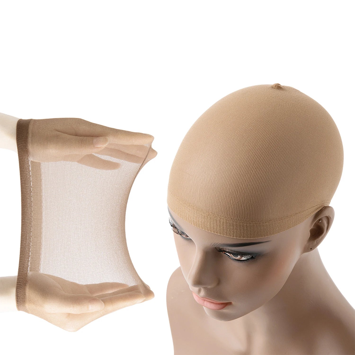 Stretch Mesh Stocking Wig Caps & Hair Nets – Multi-Pack, One Size Fits All