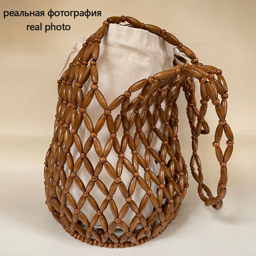 Woven Beaded Handbag