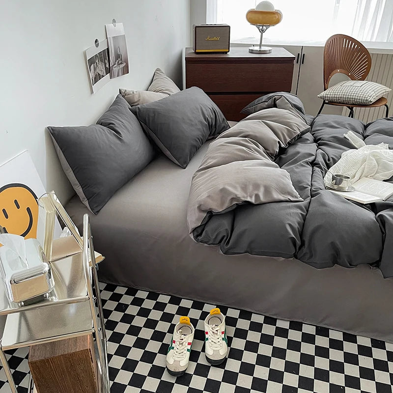 Washed Cotton Duvet Cover Set