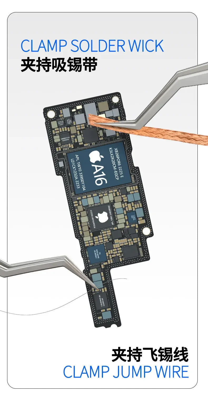 MECHANIC Aax-17 tin positioning tweezers, for precise clamping of tin wire, non-slip and wear-resistant, made of steel