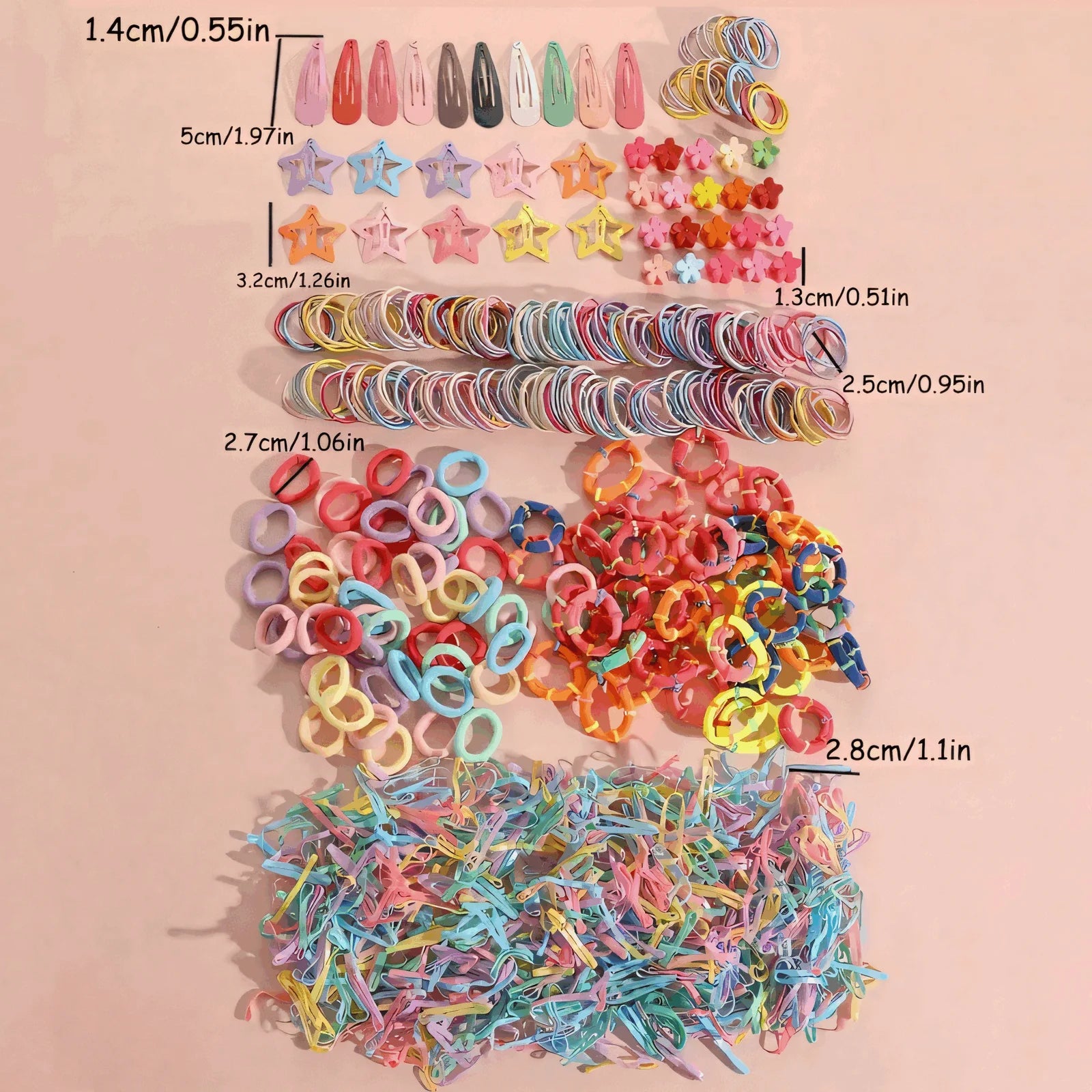 Basic Hair Accessories Set (535 pcs)