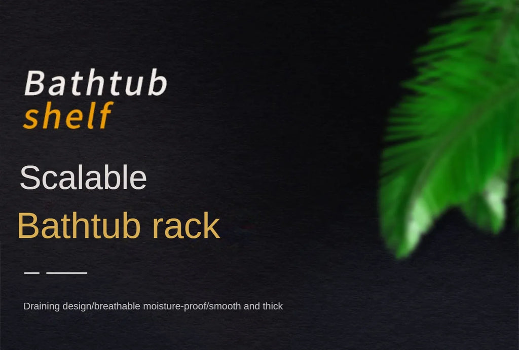 Adjustable Bathtub Rack - Telescopic Plastic Drainage Shelf