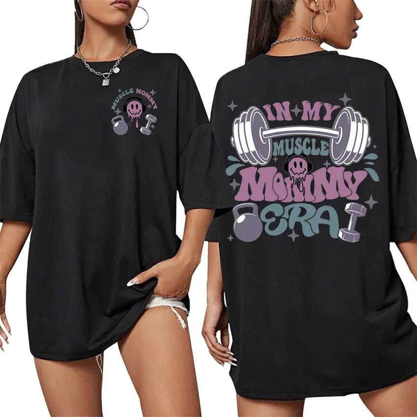 Be Happy and Lift Heavy - Funny Gym Graphic T-Shirt