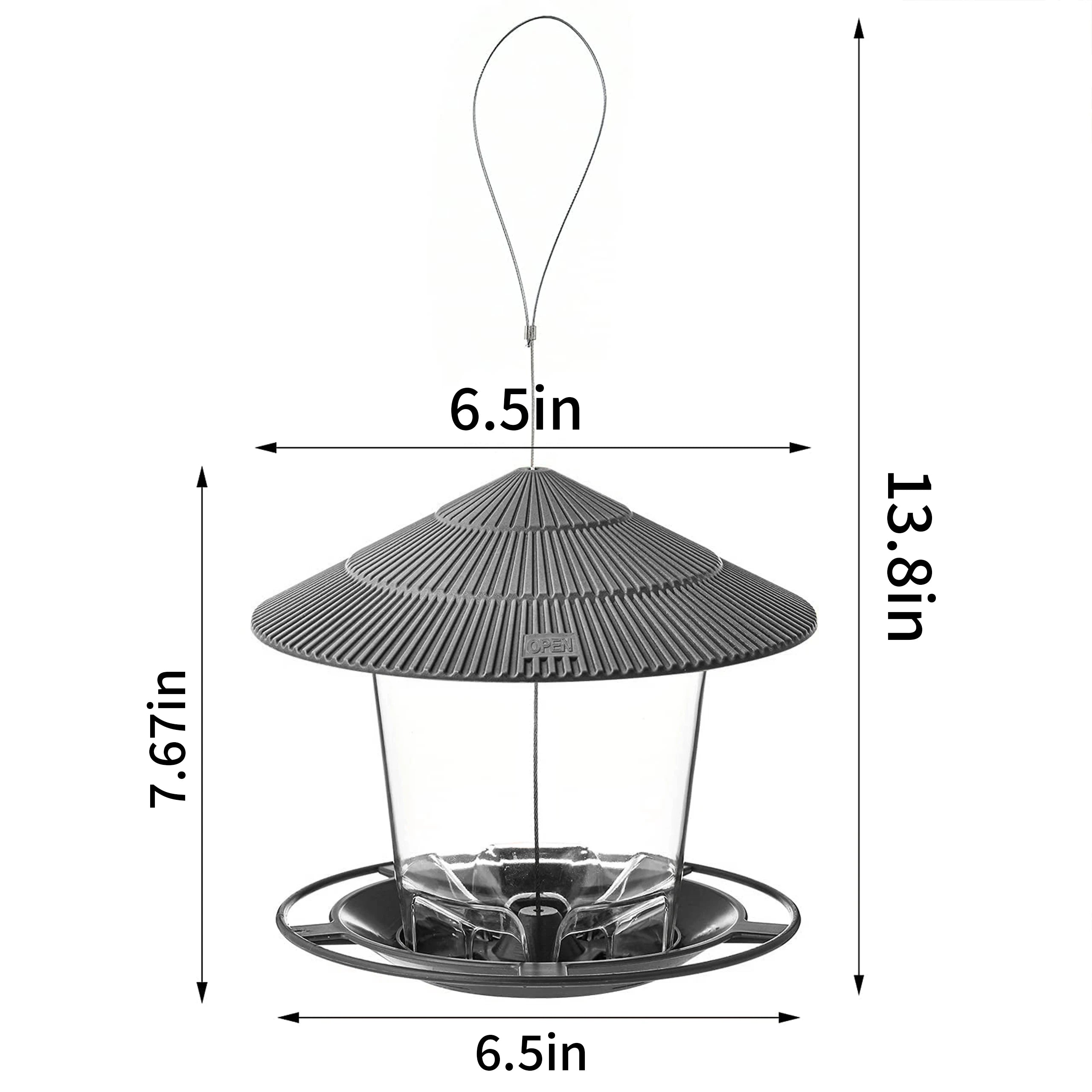 Hanging Outdoor Bird Feeder with Multiple Hole Dispenser