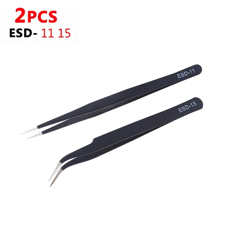 ESD Anti-Static Tweezers Set – 6 Piece