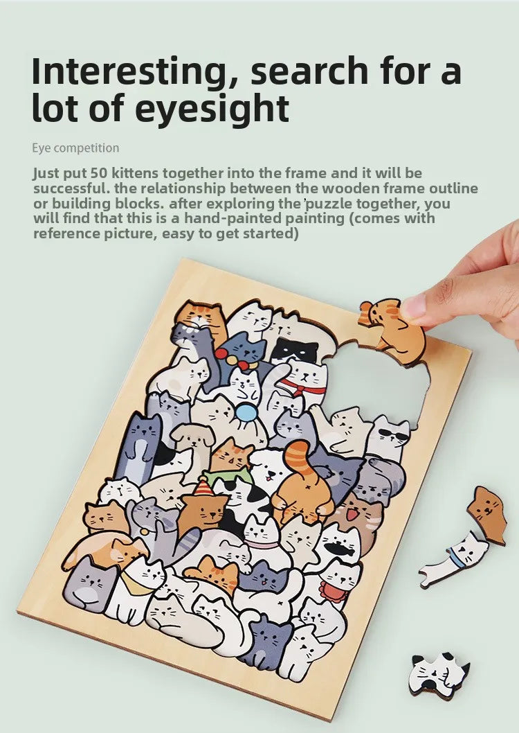 Wooden Animal-Shaped Puzzle