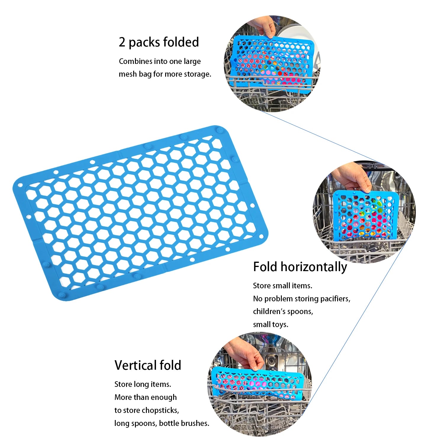 Silicone Dishwasher Bag for Baby Items, Adjustable Sizing