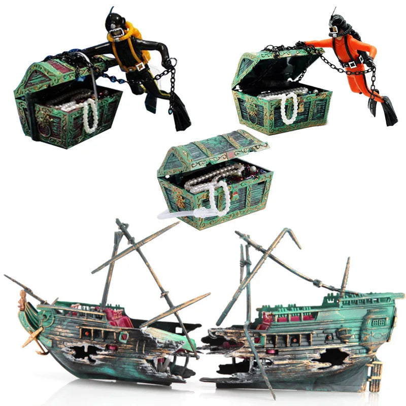 Large Aquarium Decorations – Underwater Fish Tank Ornament Set