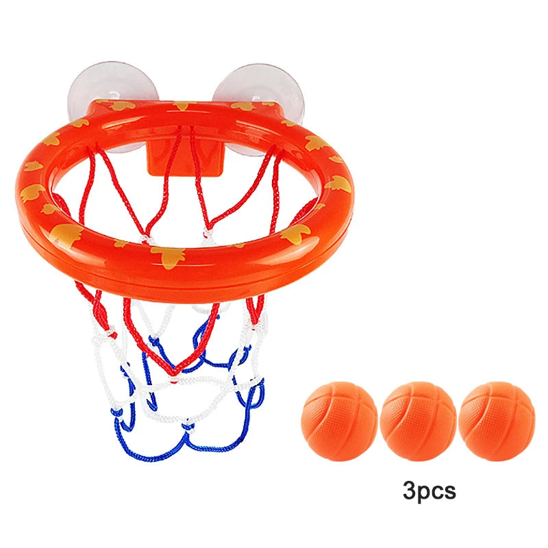 Baby Bath Basketball Shooting Toy Set with 3 Balls