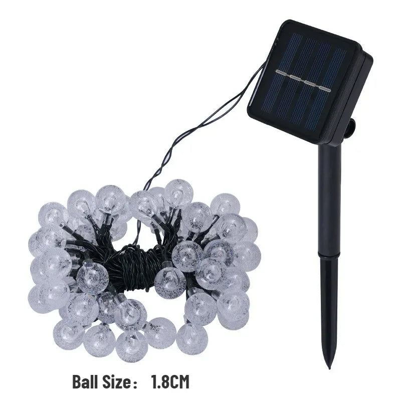 Solar Crystal Globe LED Outdoor Fairy String Lights