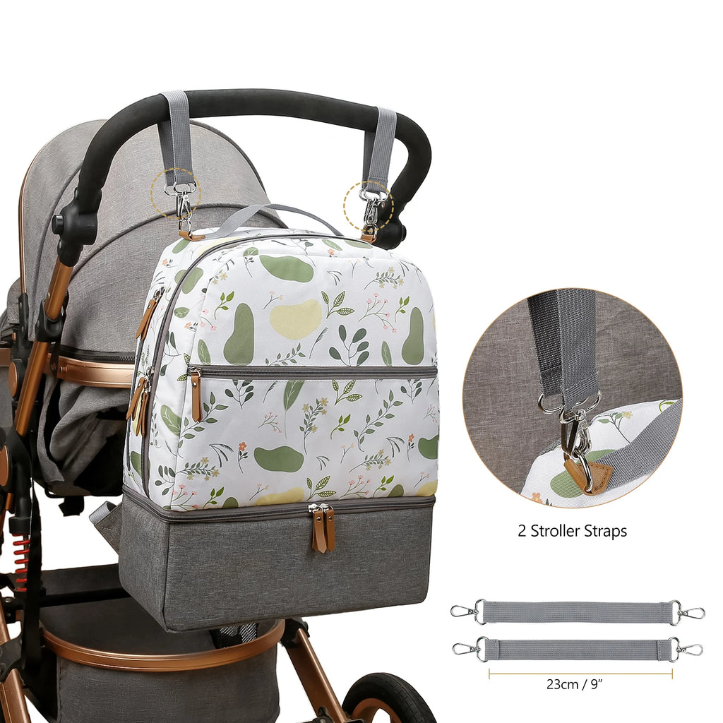 Breast Pump Bag with Insulated Cooler Compartment