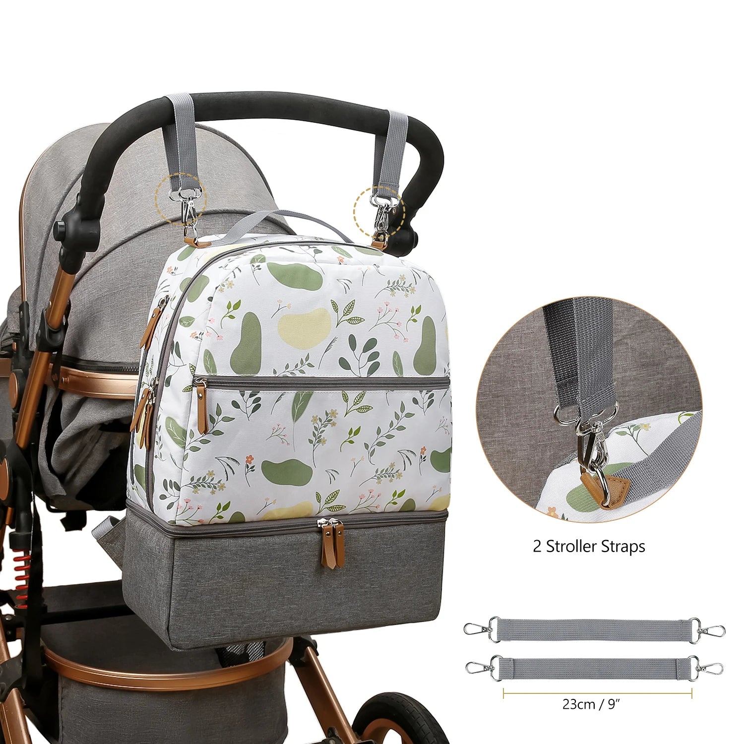 Breast Pump Bag with Insulated Cooler Compartment