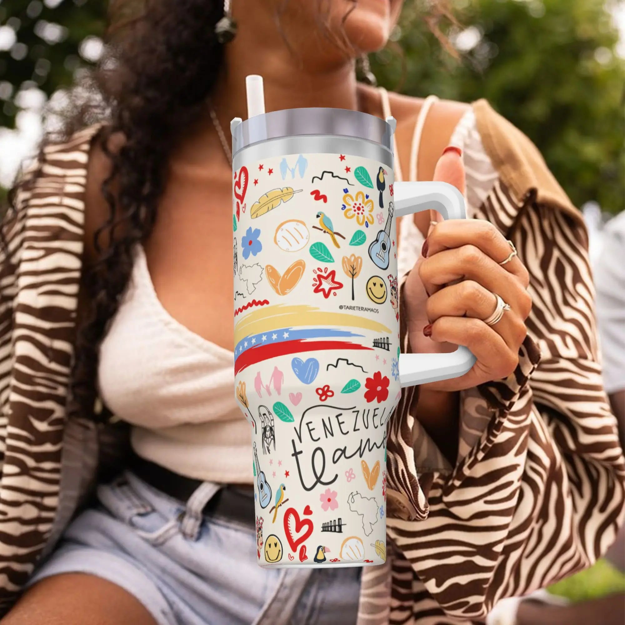 Aesthetic Art Stainless Steel Thermal Tumbler