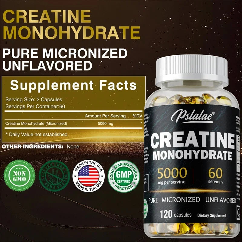 Creatine Monohydrate - Vegetarian & Gluten-Free Muscle Strength Formula