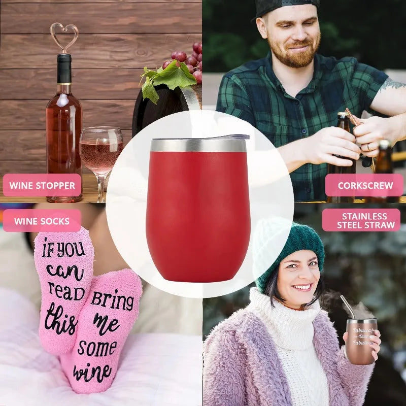 12oz Stainless Steel Insulated Wine Tumbler
