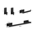 Matte Black Bathroom Accessories Set - Wall Mounted