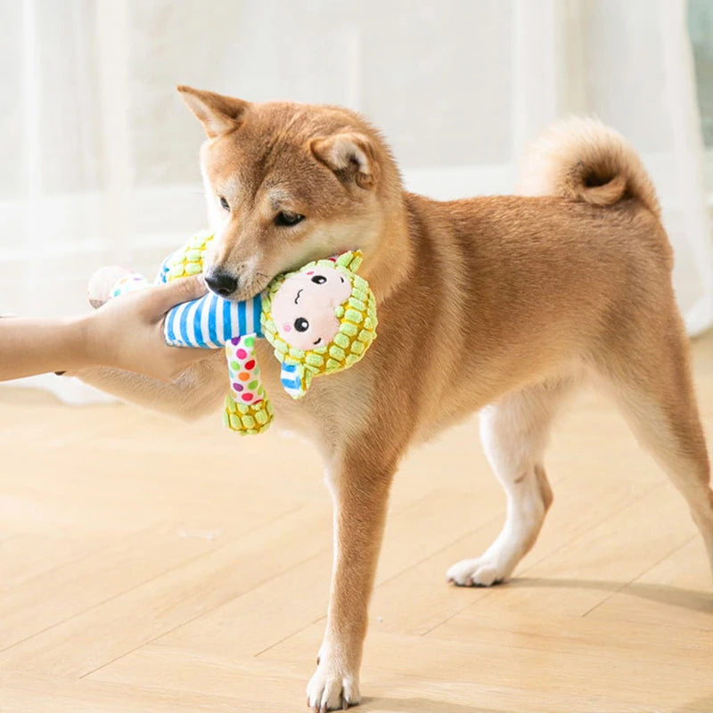 Interactive Squeaky Plush Pet Toy