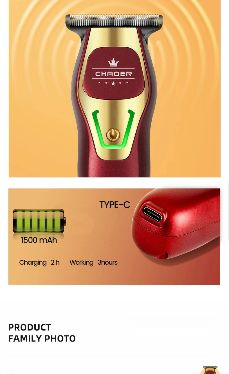 Mini Portable Rechargeable Electric Hair Clipper – Cordless Trimmer