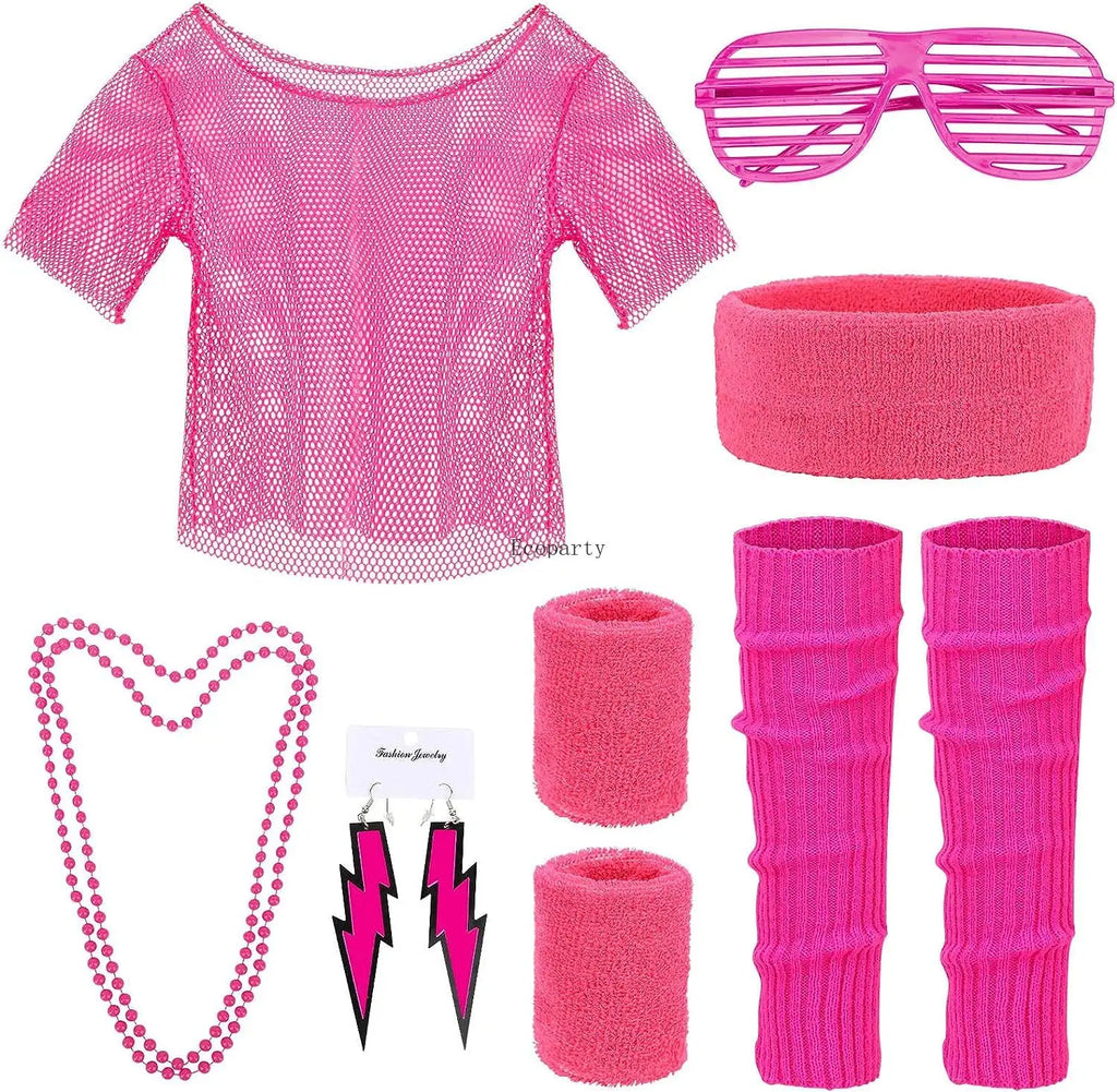 80s & 90s Retro Outfit Accessories Set