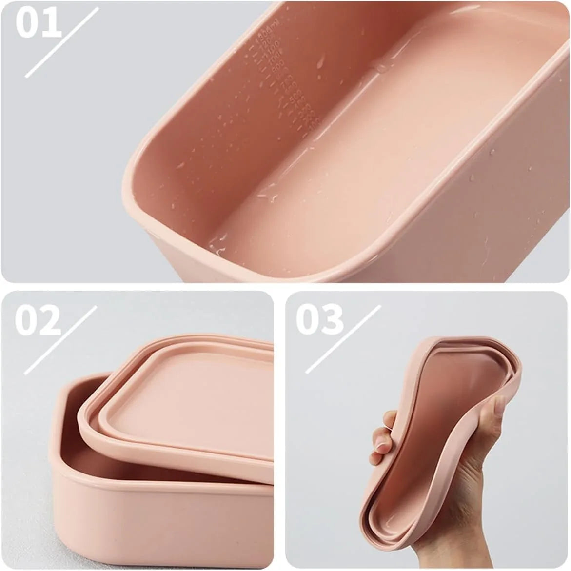 Silicone Food Storage Containers - Airtight, Microwave, Dishwasher, Freezer