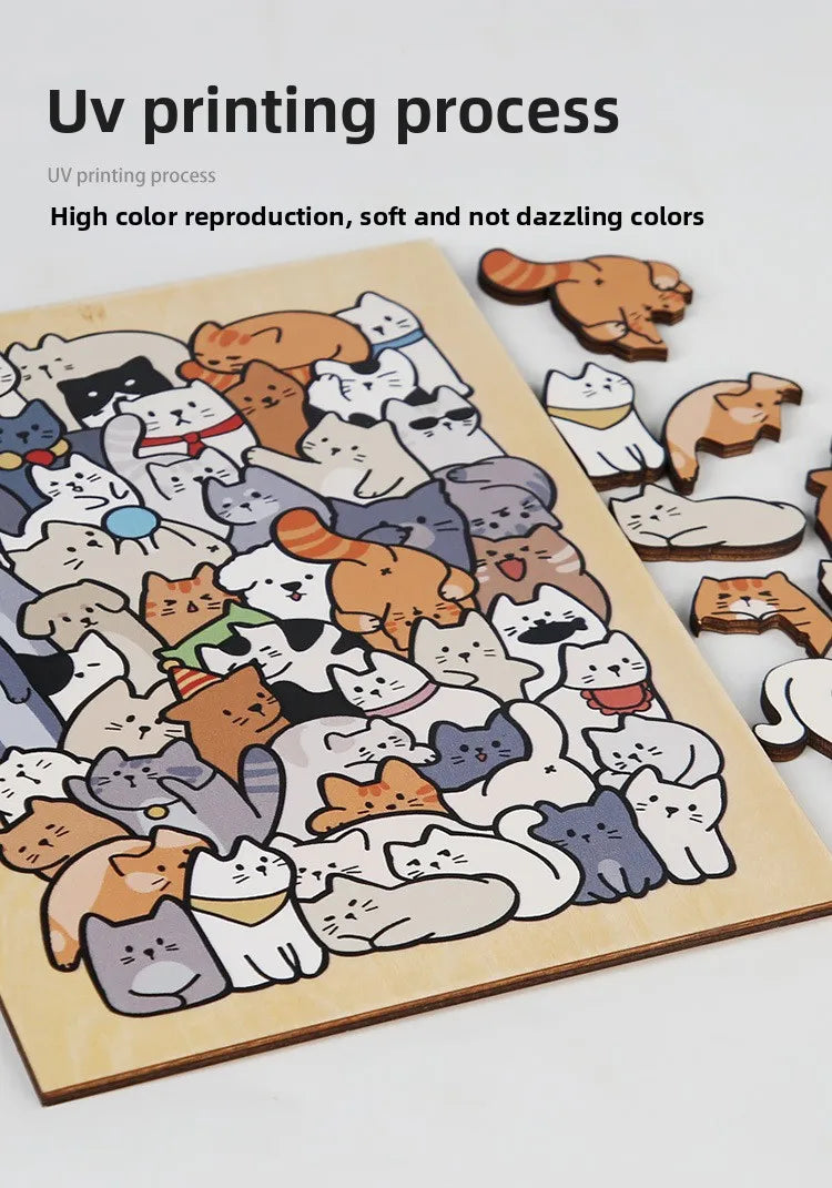 Wooden Animal-Shaped Puzzle