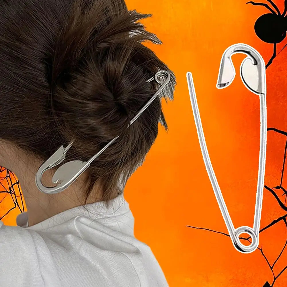 Metal Hair Claws with Large Safety Pin