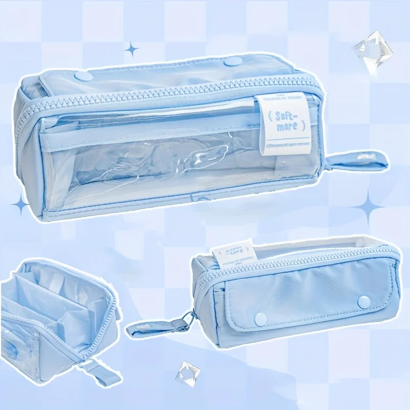 Large Capacity Stationery Bag – Multi-Pocket Pencil Case for School
