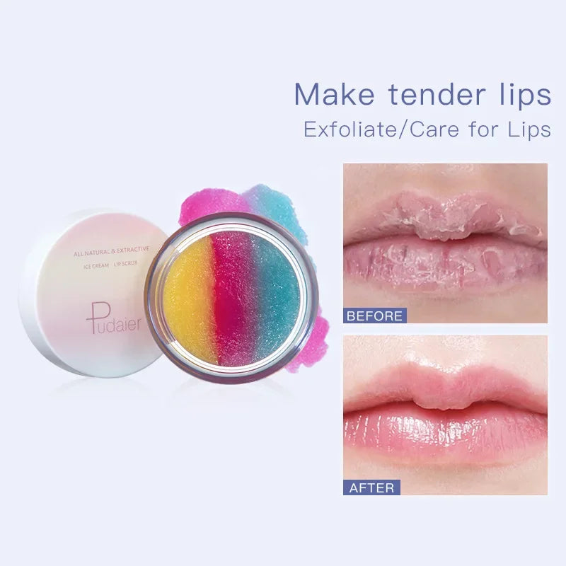 Lips Scrub, Exfoliating, Gentle Moisturizing - Lip Stick Brush