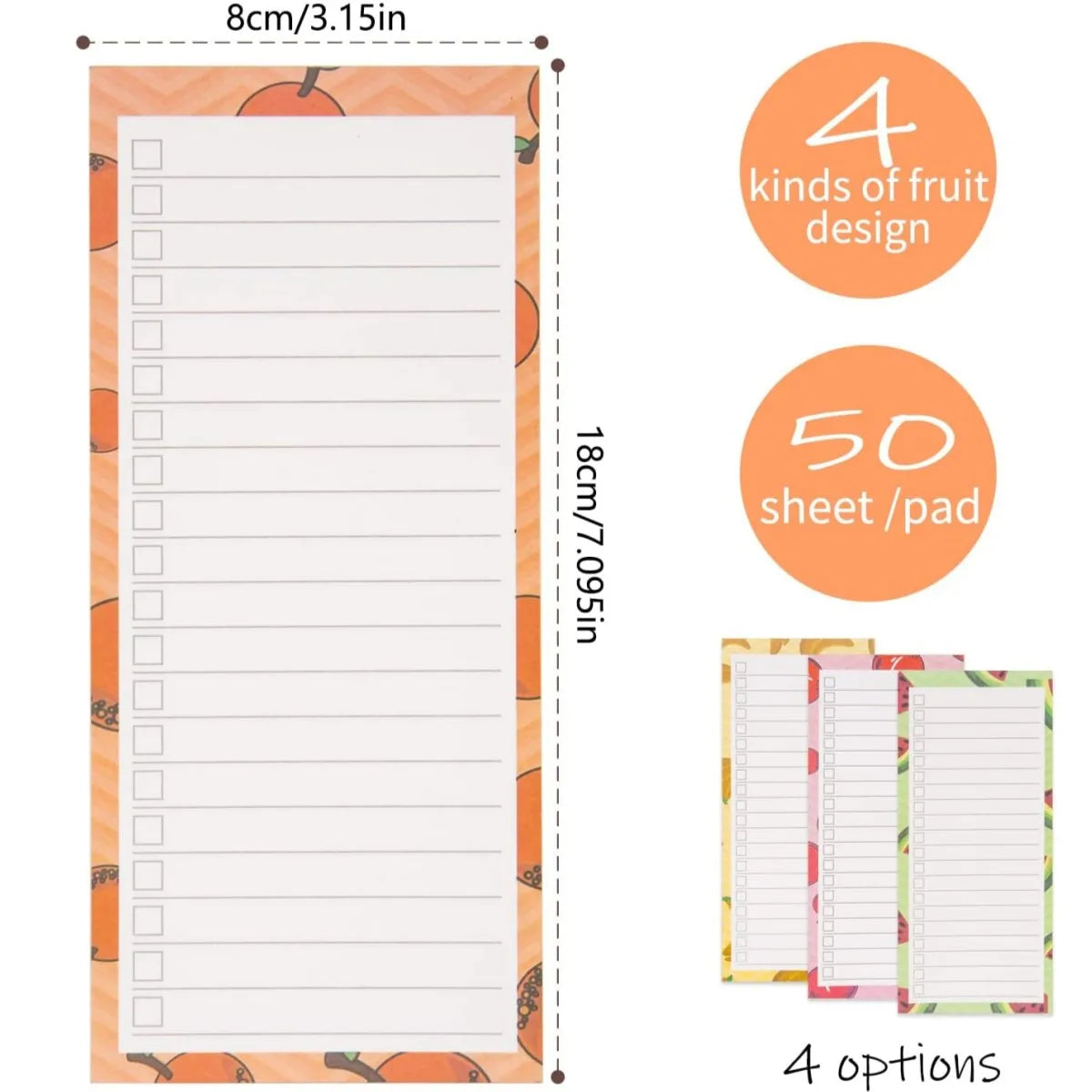 50 Sheets Magnetic Fridge Stick Notepad