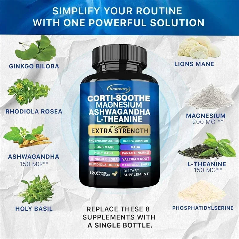 Corti-Soothe Supplement - Cortisol & Adrenal Support for Stress Relief