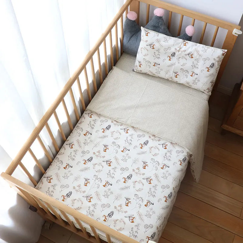 3 Pcs Kids Bedding Set - Cotton Bed Linen set Include, Pillowcase, Sheet and Duvet Cover