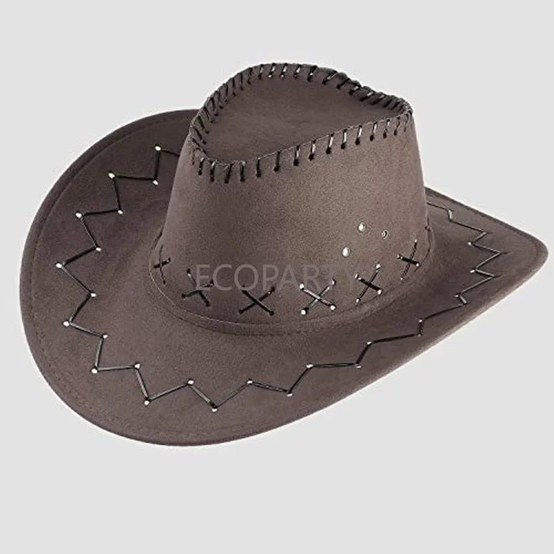 6-Piece Cowboy Costume Accessories Set - Hat, Bandanna, Toy Guns & Belt Holsters