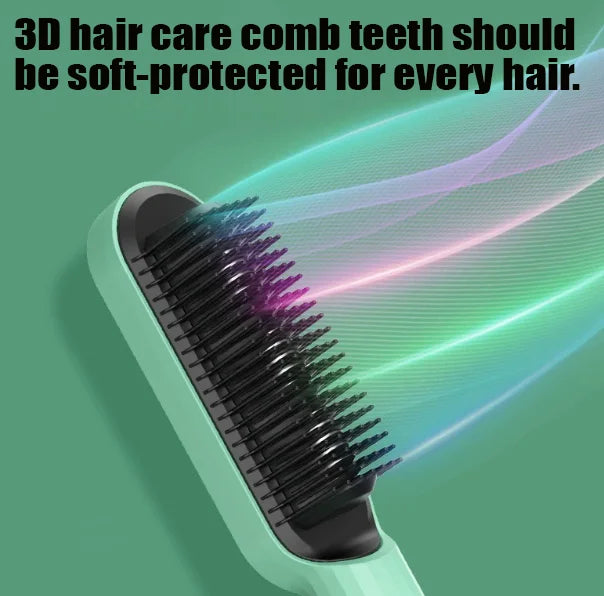 Quick-Heat Hair Straightening & Curling Comb