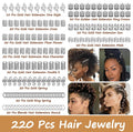 Hair Braid Jewellery Set (220 pcs)