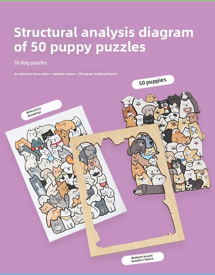 Wooden Animal-Shaped Puzzle