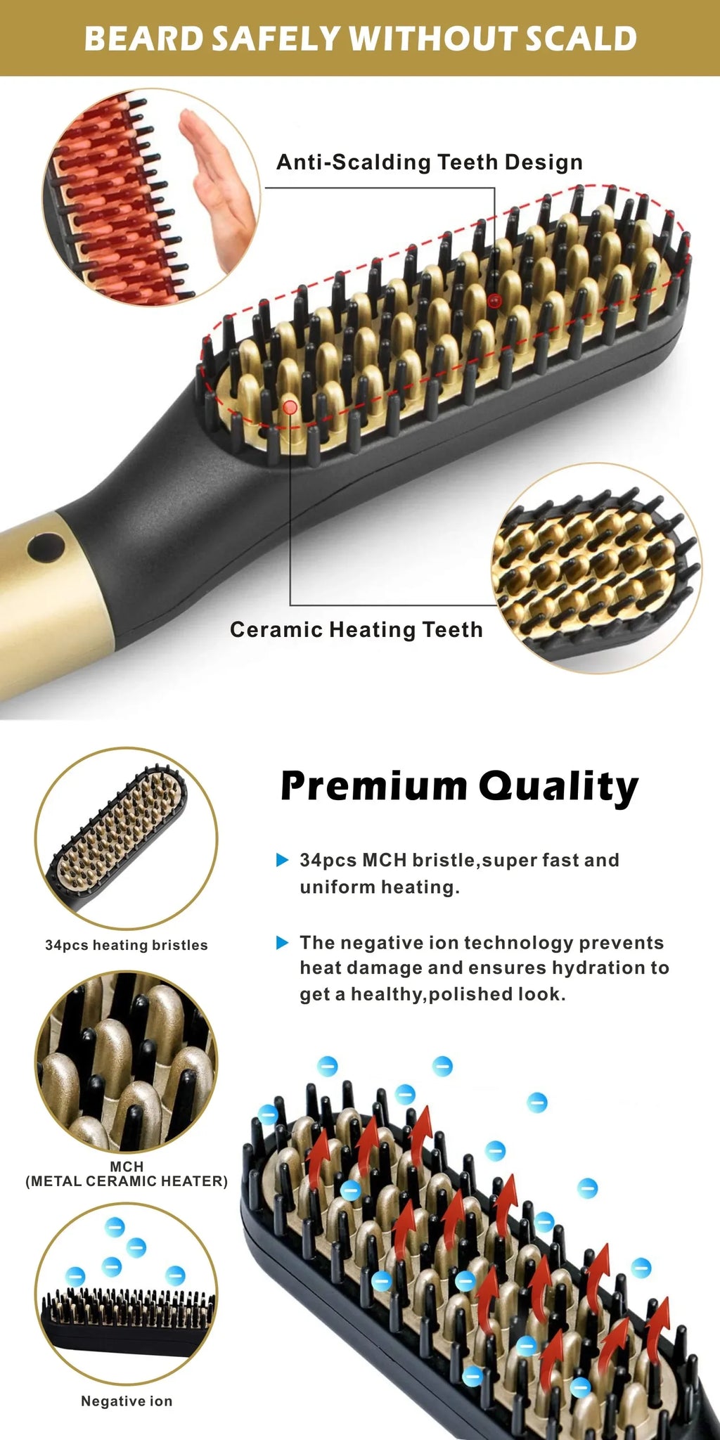 Beard Brush Straightening - Heat Styling Artifact